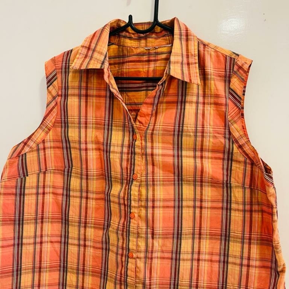 Orange chequered shirt - Picture 3 of 7